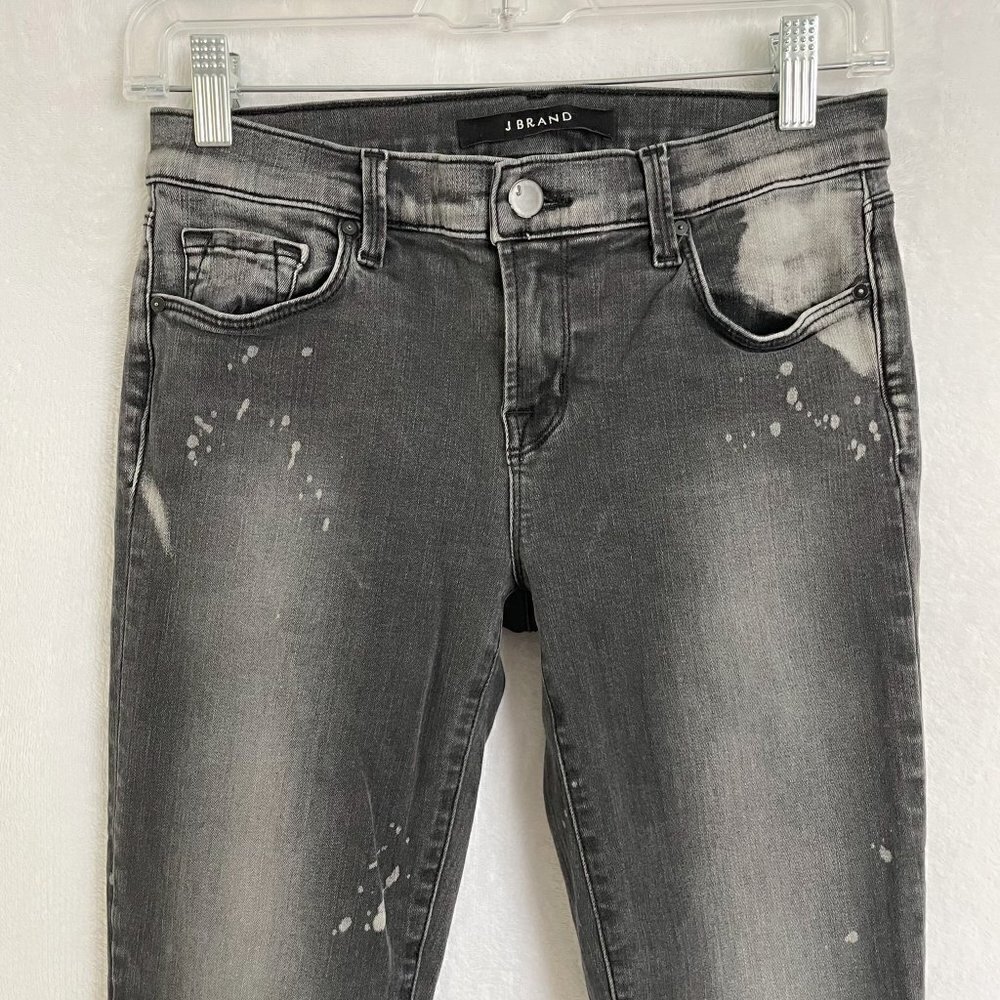 J BRAND Outsider Skinny Crop Gray Distressed Jeans size 27 - Picture 4 of 15